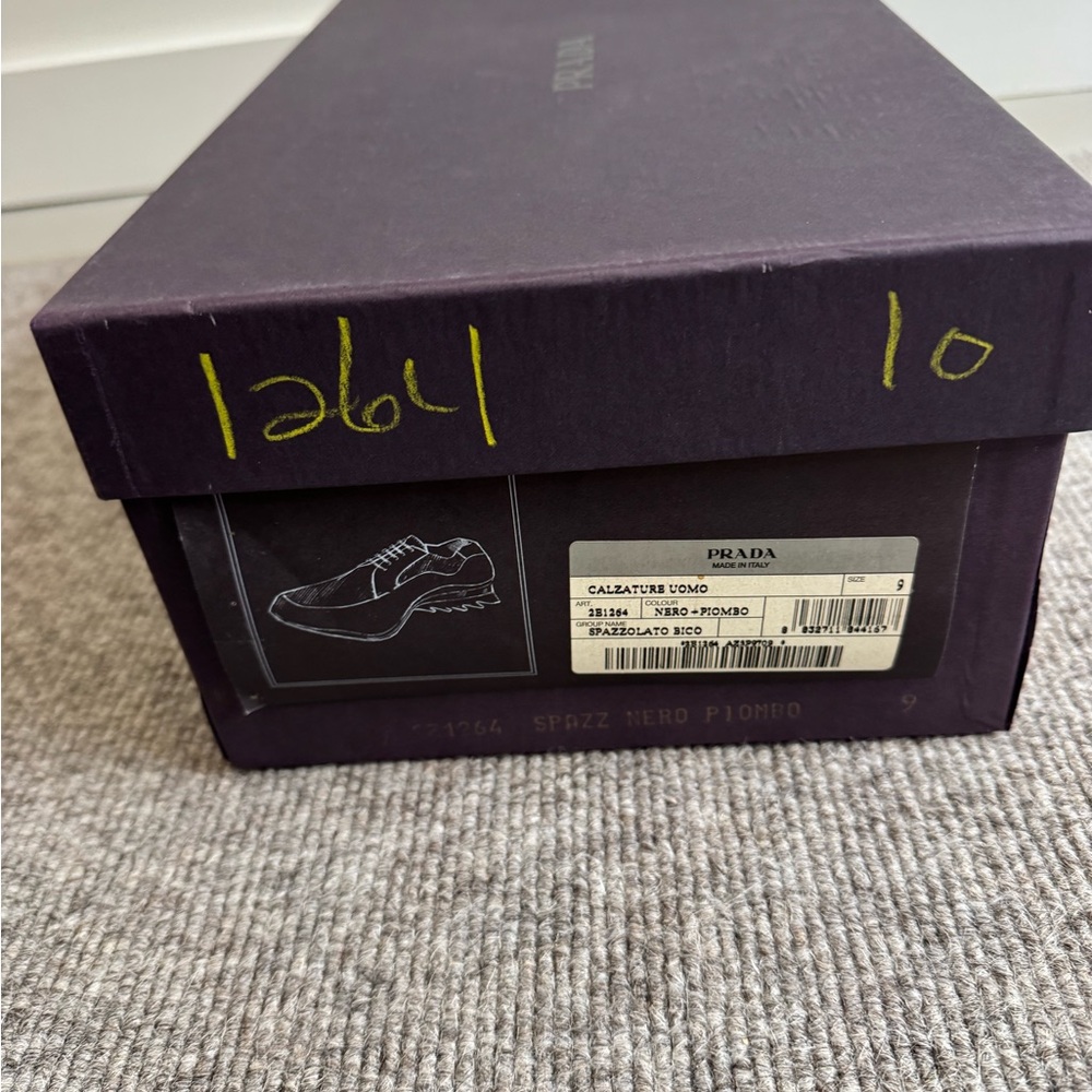 Prada Black Leather Men's Oxfords - Picture 5 of 7